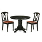 3 Pc Table And Chair Set - Dining Table And 2 Kitchen Dining Chairs By East West Furniture | Dining Sets | Modishstore - 2