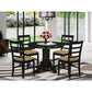 5 Pc Dining Room Set For 4-Dining Table And 4 Dining Chairs By East West Furniture - Shpf5-Blk-C | Dining Sets | Modishstore - 2