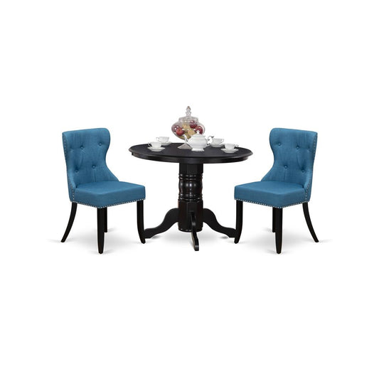 A Dining Room Table Set Of 2 Amazing Parson Dining Chairs And Dining Tables By East West Furniture | Dining Sets | Modishstore