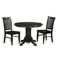 3 Pc Kitchen Nook Dining Set-Kitchen Dinette Table And 2 Dining Chairs By East West Furniture | Dining Sets | Modishstore - 2