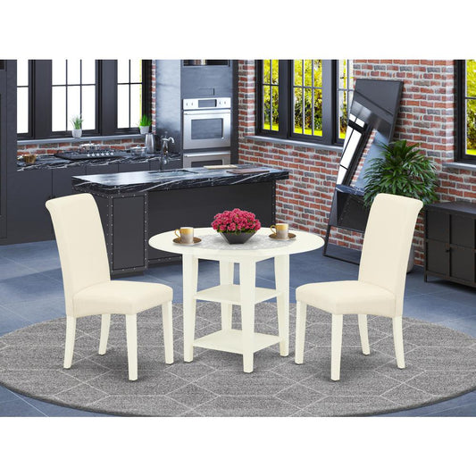 Dining Room Set Linen White SUBA3-LWH-01 By East West Furniture | Dining Sets | Modishstore