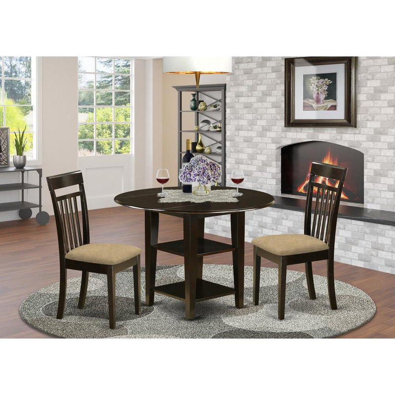 Dining Room Set Cappuccino SUCA3-CAP-C By East West Furniture | Dining Sets | Modishstore