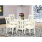 Dining Room Set Linen White SUCL5-LWH-C By East West Furniture | Dining Sets | Modishstore
