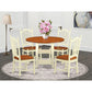 Dining Room Set Buttermilk & Cherry SUDO5-BMK-W By East West Furniture | Dining Sets | Modishstore