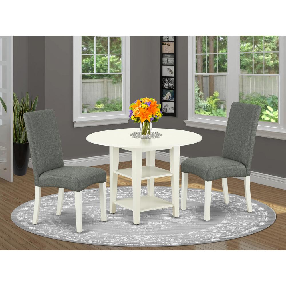 Dining Room Set Linen White SUDR3-LWH-07 By East West Furniture | Dining Sets | Modishstore