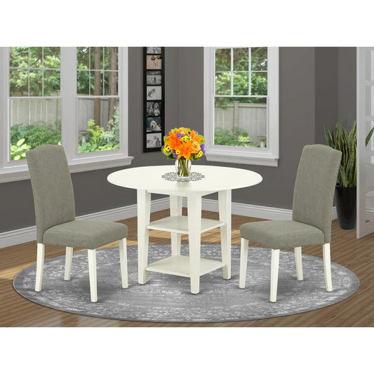 Dining Room Set Linen White SUEN3-LWH-06 By East West Furniture | Dining Sets | Modishstore