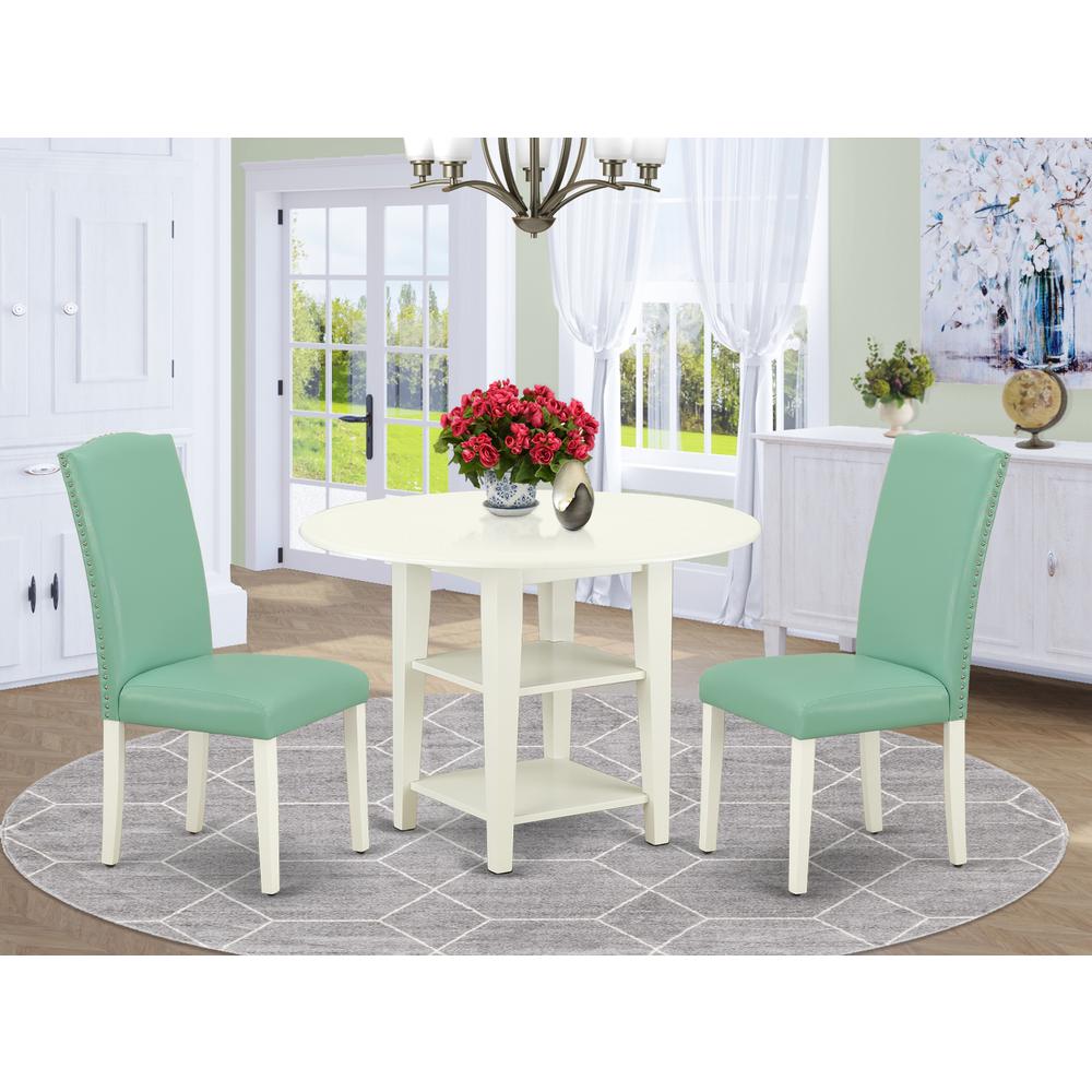 Dining Room Set Linen White SUEN3-LWH-57 By East West Furniture | Dining Sets | Modishstore