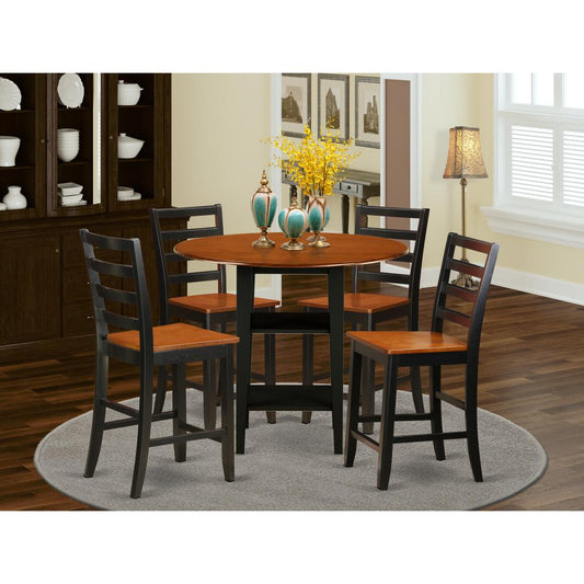 Dining Room Set Black & Cherry SUFA5H - BCH - W By East West Furniture | Dining Sets | Modishstore