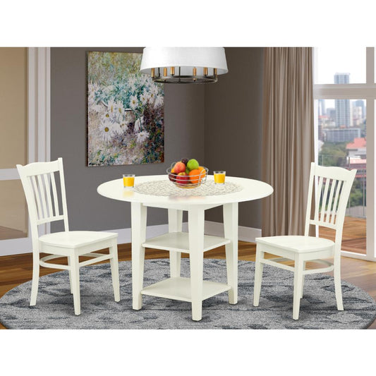 Dining Room Set Linen White SUGR3-LWH-W By East West Furniture | Dining Sets | Modishstore