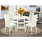 Dining Room Set Linen White SUIP5-LWH-W By East West Furniture | Dining Sets | Modishstore