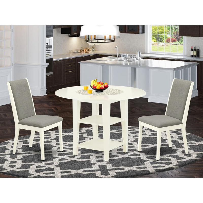 Dining Room Set Linen White SULA3 - LWH - 06 By East West Furniture | Dining Sets | Modishstore