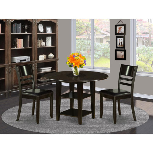 Dining Room Set Cappuccino SULY3-CAP-LC By East West Furniture | Dining Sets | Modishstore