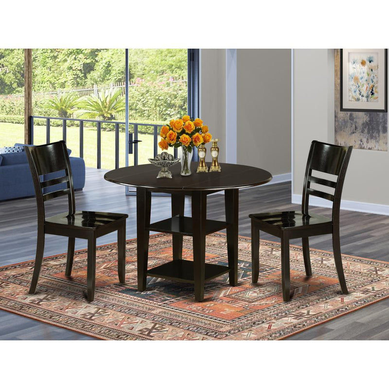 Dining Room Set Cappuccino SULY3-CAP-W By East West Furniture | Dining Sets | Modishstore
