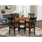 Dining Room Set Black & Cherry SUPL5-BCH-W By East West Furniture | Dining Sets | Modishstore