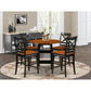 Dining Room Set Black & Cherry SUQU5H - BCH - W By East West Furniture | Dining Sets | Modishstore