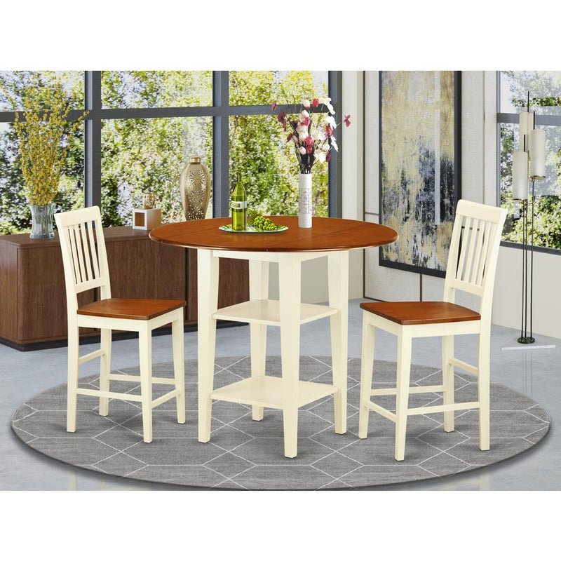 Dining Room Set Buttermilk & Cherry SUVN3H - BMK - W By East West Furniture | Dining Sets | Modishstore