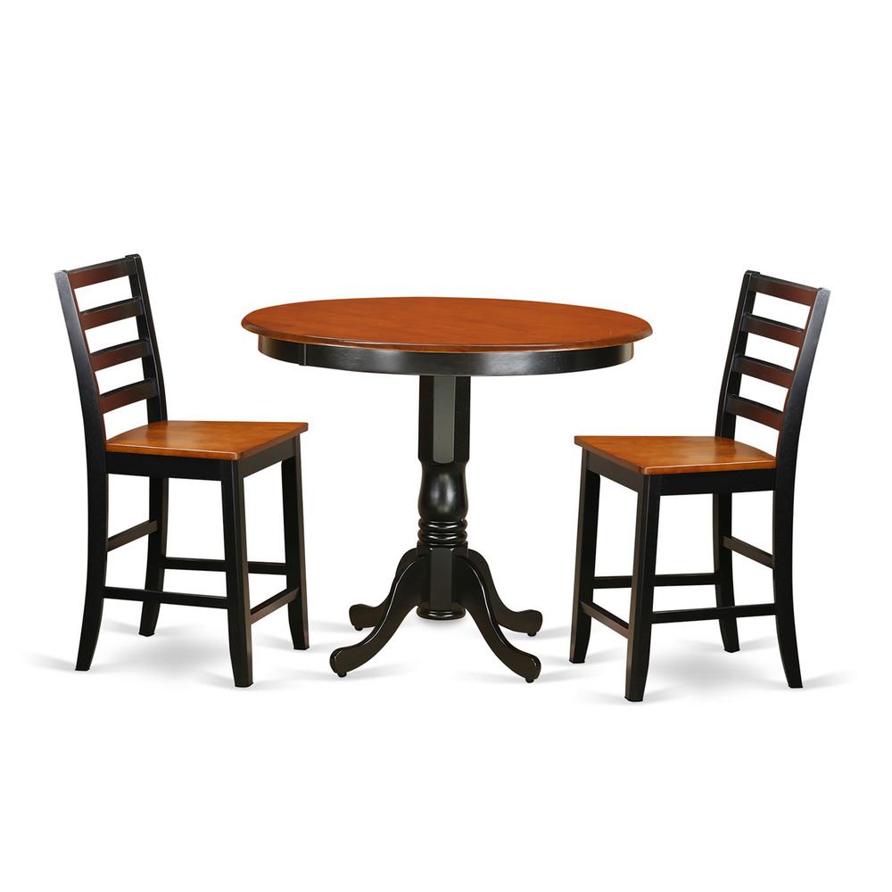 3 Pc Counter Height Dining Set - High Table And 2 Dining Chairs. By East West Furniture | Dining Sets | Modishstore - 2