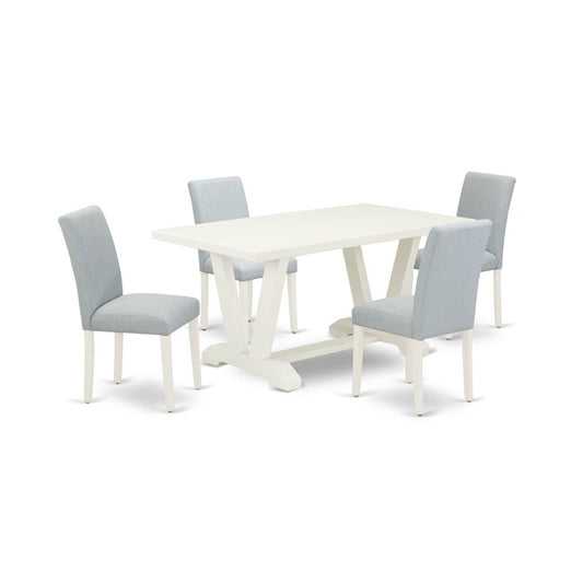 5-Piece Dining Set Includes 4 Dining Room Chairs And Dining Tables By East West Furniture | Dining Sets | Modishstore