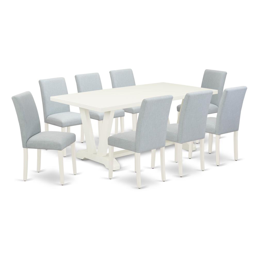9-Piece Dining Room Table Set Includes 8 Dining Chairs And Dining Tables By East West Furniture | Dining Sets | Modishstore