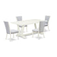5-Pc Dining Table Set Consists Of 4 Modern Chairs And Dining Tables By East West Furniture | Dining Sets | Modishstore