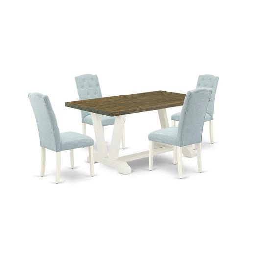 5-Piece Dining Set- 4 Dining Room Chairs And Dining Tables By East West Furniture | Dining Sets | Modishstore
