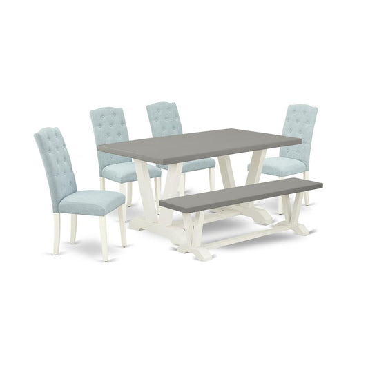 6-Pc Kitchen Dining Set- 4 Dining Chairs And Dining Tables By East West Furniture | Dining Sets | Modishstore