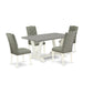 5-Pc Dining Room Set- 4 Parson Chairs And Dining Tables By East West Furniture | Dining Sets | Modishstore