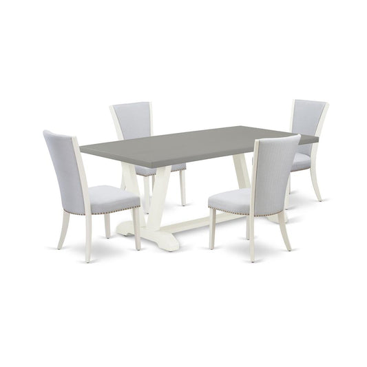 5-Pc Dining Table Set Includes 4 Dining Chairs By East West Furniture | Dining Sets | Modishstore