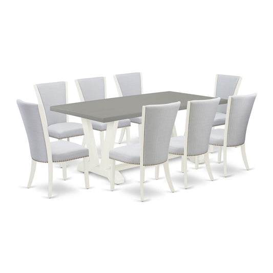 9-Piece Dining Room Set Includes 8 Dining Chairs By East West Furniture | Dining Sets | Modishstore