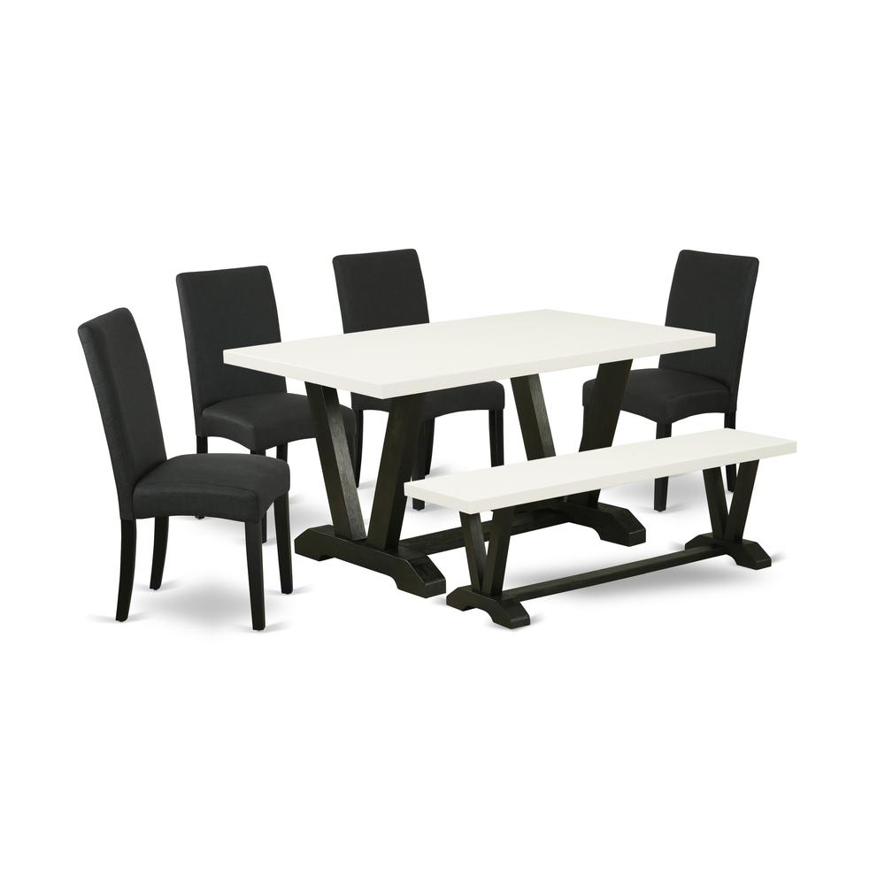 6-Pc Kitchen And Dining Room Set- 4 Dining Room Chairs By East West Furniture | Dining Sets | Modishstore