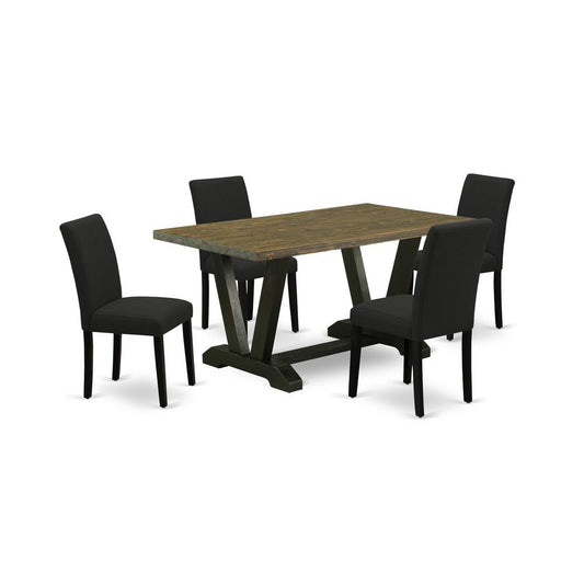 5-Pc Dining Table Set Includes 4 Dining Room Chairs By East West Furniture | Dining Sets | Modishstore