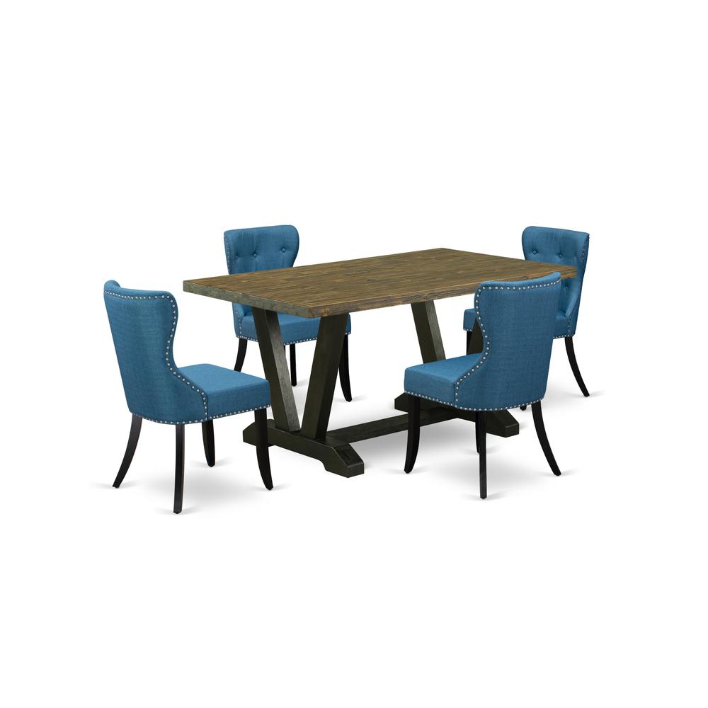 5-Pc Dining Room Set- 4 Dining Room Chairs By East West Furniture | Dining Sets | Modishstore