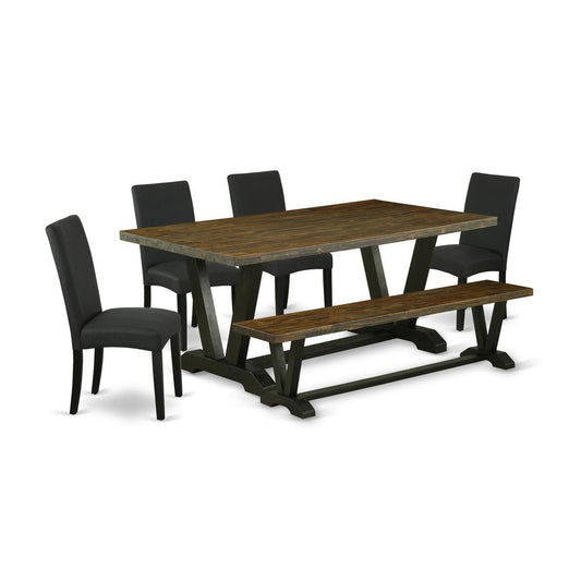 6-Piece Dining Table Set- 4 Dining Room Chairs By East West Furniture | Dining Sets | Modishstore