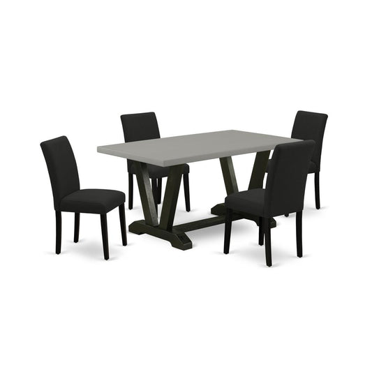 5-Pc Dining Room Table Set Includes 4 Modern Dining Chairs By East West Furniture | Dining Sets | Modishstore