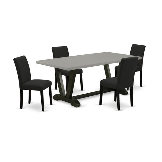 5-Pc Wooden Dining Table Set Includes 4 Dining Chairs By East West Furniture | Dining Sets | Modishstore