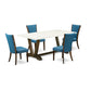 5Pc Kitchen Table Set Contains A Rectangular Table And 4 Parsons Dining Room Chairs By East West Furniture | Dining Sets | Modishstore