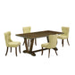 5-Piece Dinette Room Set- 4 Dining Chairs By East West Furniture | Dining Sets | Modishstore