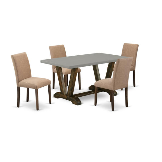 5-Piece Dinette Set Includes 4 Dining Room Chairs By East West Furniture | Dining Sets | Modishstore