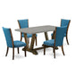 5Pc Dining Table Set Offers A Dining Table And 4 Parsons Dining Room Chairs By East West Furniture | Dining Sets | Modishstore