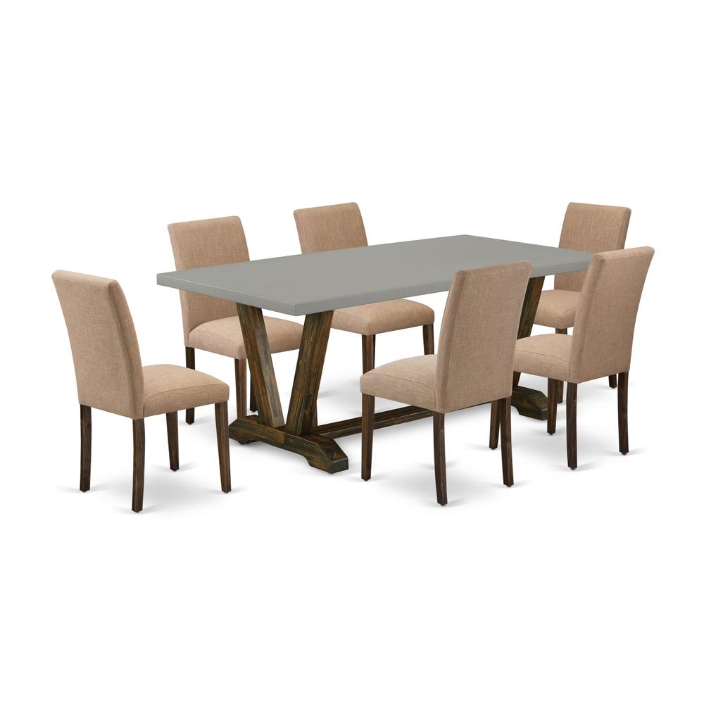 7-Piece Dining Room Set Includes 6 Dining Room Chairs By East West Furniture | Dining Sets | Modishstore