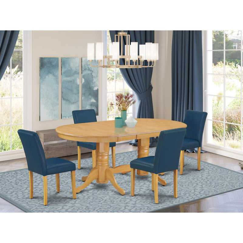 Dining Room Set Oak VAAB5-OAK-55 By East West Furniture | Dining Sets | Modishstore