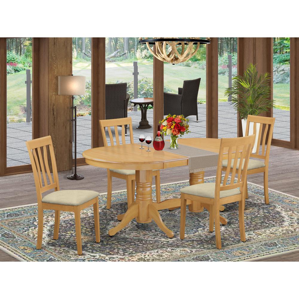 5 Pc Dinette Table Set - Kitchen Table And 4 Kitchen Dining Chairs By East West Furniture | Dining Sets | Modishstore - 2
