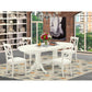 Dining Room Set Linen White VABO5-LWH-W By East West Furniture | Dining Sets | Modishstore