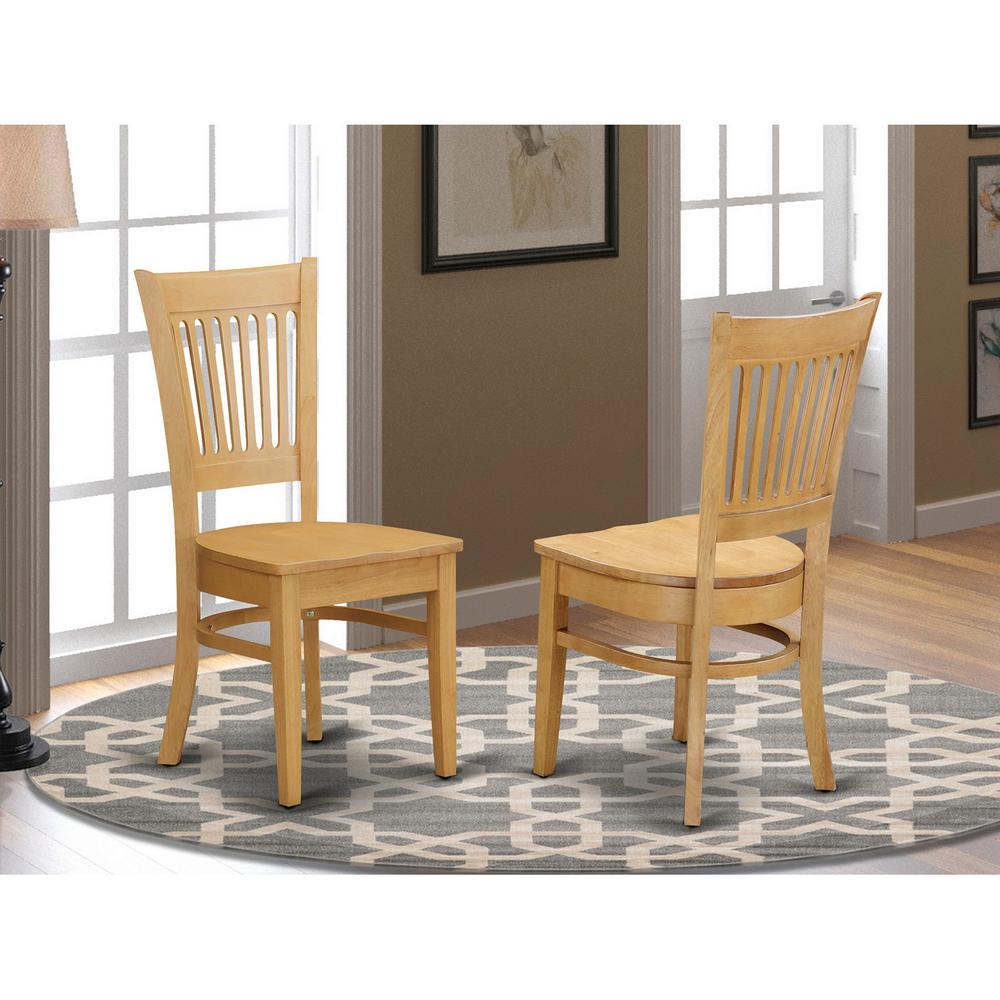 5 Piece Dining Room Set - Oak Wood Dining Table And 4 Oak Wooden Dining Chairs For Dining Room And Dining Tables By East West Furniture | Dining Sets | Modishstore - 3