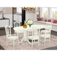 Dining Room Set Linen White VADO7-LWH-W By East West Furniture | Dining Sets | Modishstore