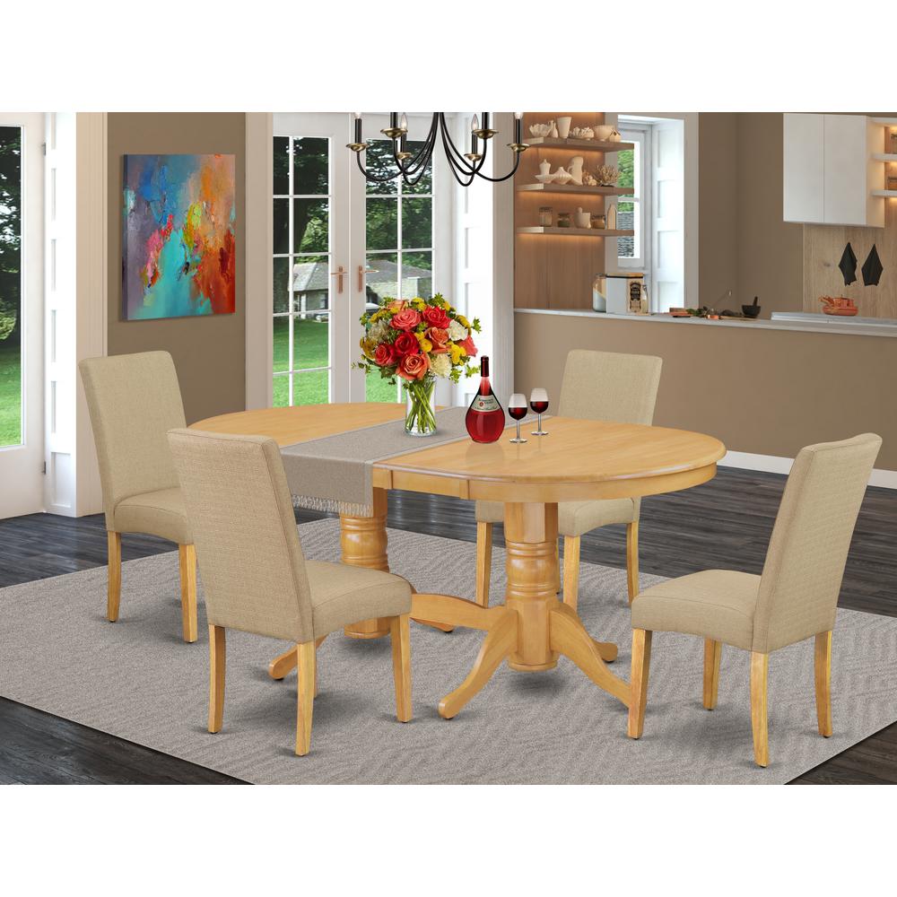 Dining Room Set Oak VADR5-OAK-16 By East West Furniture | Dining Sets | Modishstore