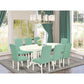 Dining Room Set Linen White VAEN9-LWH-57 By East West Furniture | Dining Sets | Modishstore