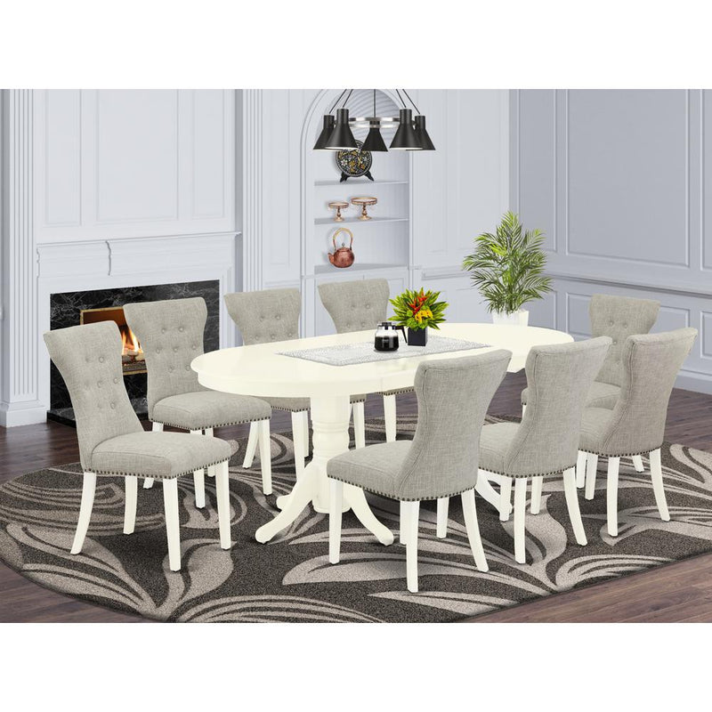 Dining Room Set Linen White VAGA9 - LWH - 35 By East West Furniture | Dining Sets | Modishstore