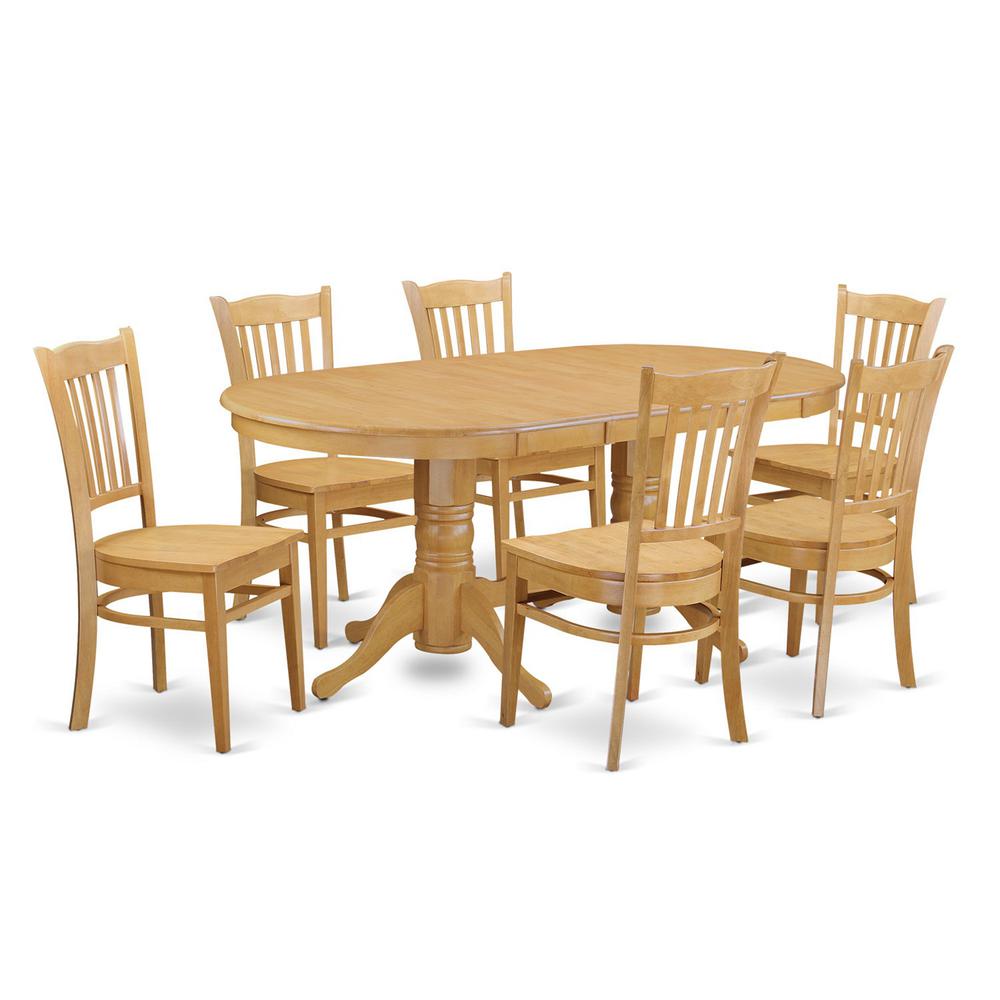 7 Pc Dining Room Set - Kitchen Dinette Table And 6 Kitchen Chairs By East West Furniture | Dining Sets | Modishstore - 2