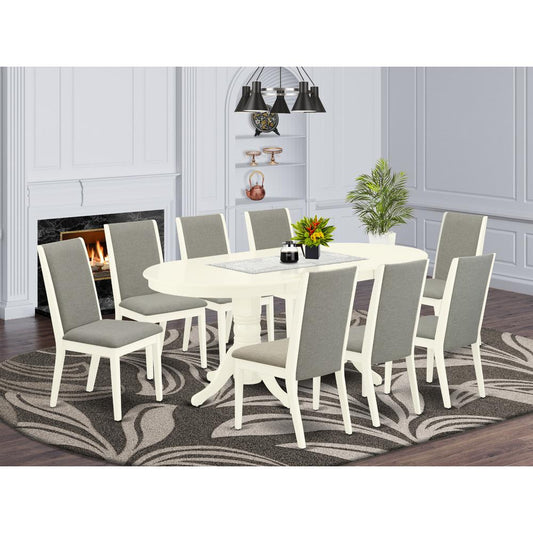 Dining Room Set Linen White VALA9 - LWH - 06 By East West Furniture | Dining Sets | Modishstore